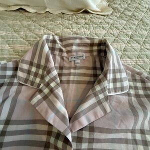 Burberry Checkered Shirt in Pink and Brown